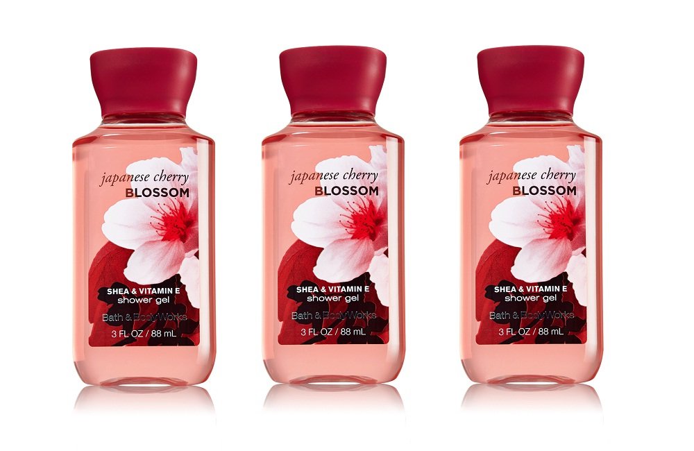 Japanese Cherry Blossom Shower Gel by Bath & Body Works - 3 Oz Travel Size (Pack of 3) | Moisturizing Body Wash for Women, Gifts for Her | Perfect for Gym, Travel & Daily Shower Routine