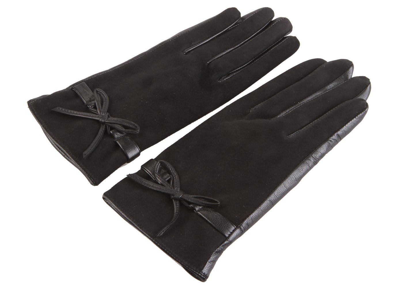 Chic Women's Fashion Winter Gloves - Soft Lambskin Leather with Elegant Bowknot Detail | Warm Touchscreen Gloves for Driving, Outdoor Activities & Cold Weather Fashion