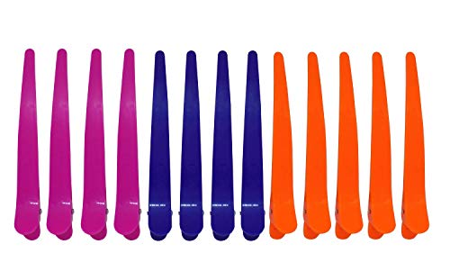LEYSIN Salon Hair Styling Section Clips for Women - 12-Piece Set for Hairdressing, Styling & Coloring - Perfect for Salons, Home Haircuts & DIY Styling