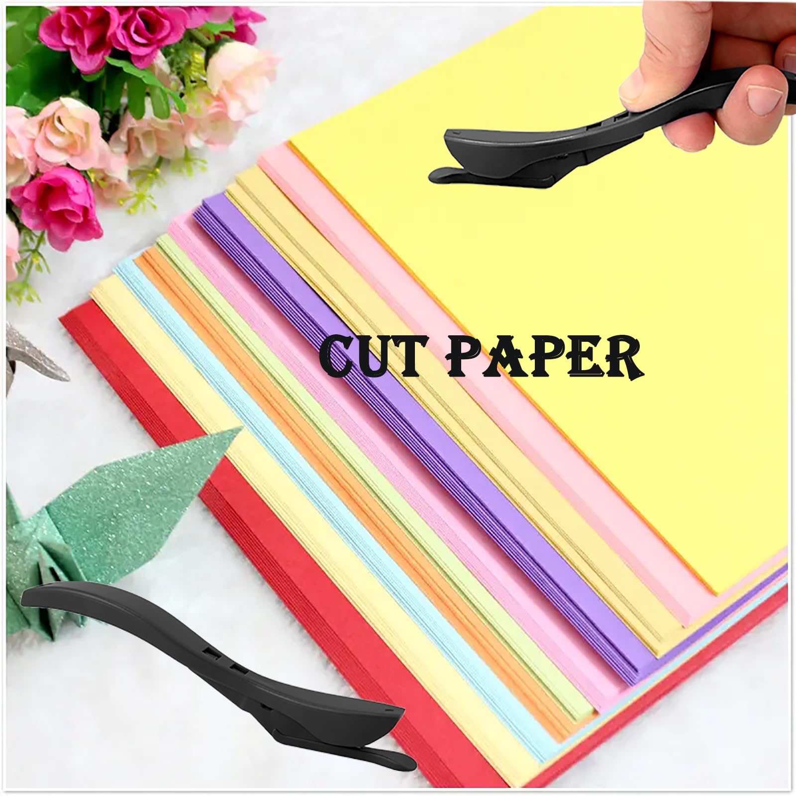 YVPSI Wrapping Paper Cutter - 3-Piece Vinyl Film Cutting Tool for Gift Wrapping & Car Wraps - Safety Knife for Thick Large Rolls (Black) - Perfect for Holiday Gifts, DIY Projects & Professional Vinyl Installation