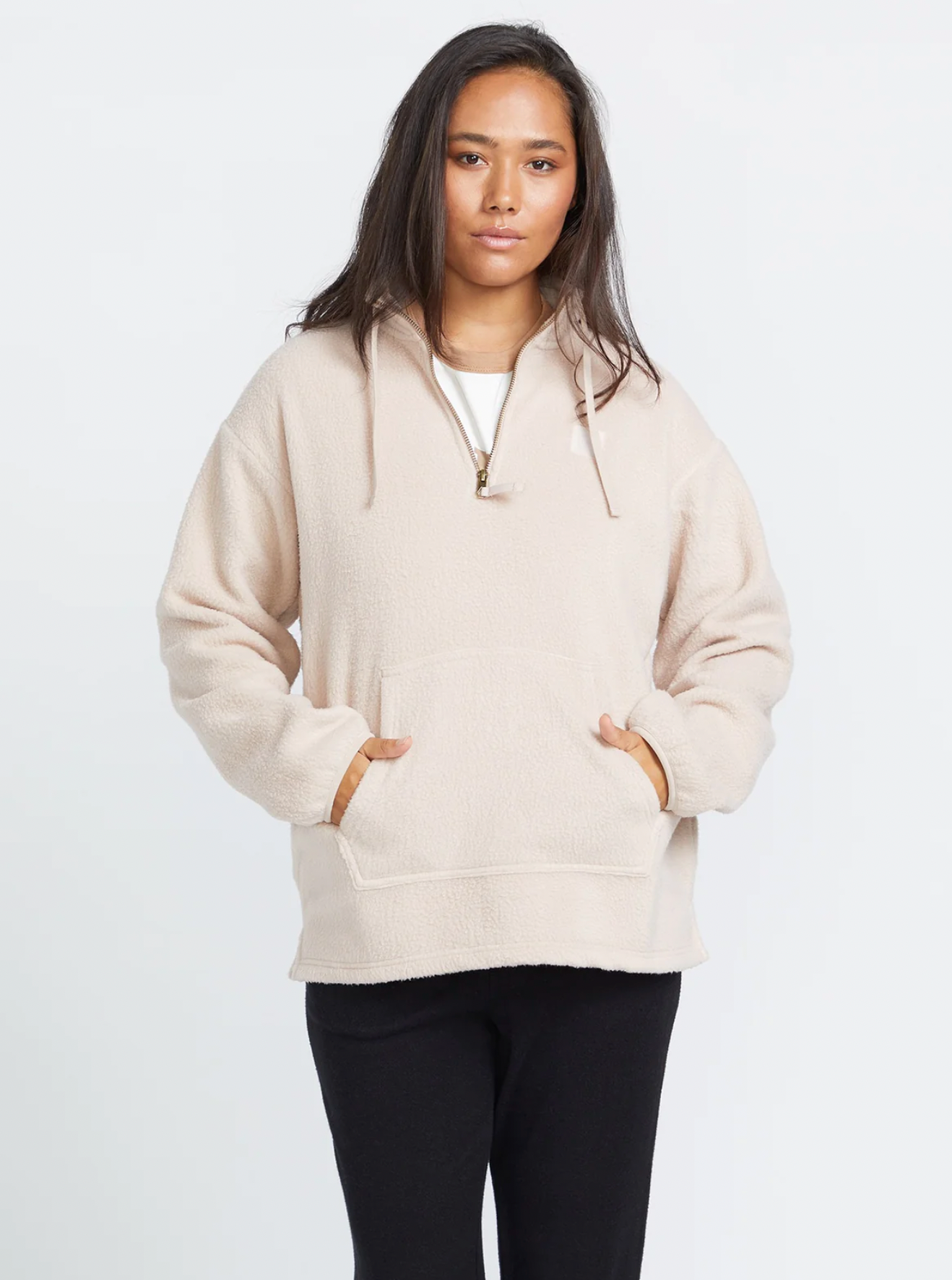 Volcom Women's Pheelin Phresh Mock Neck Sweatshirt - Cozy Fleece Pullover for Casual Wear, Gym & Outdoor Activities