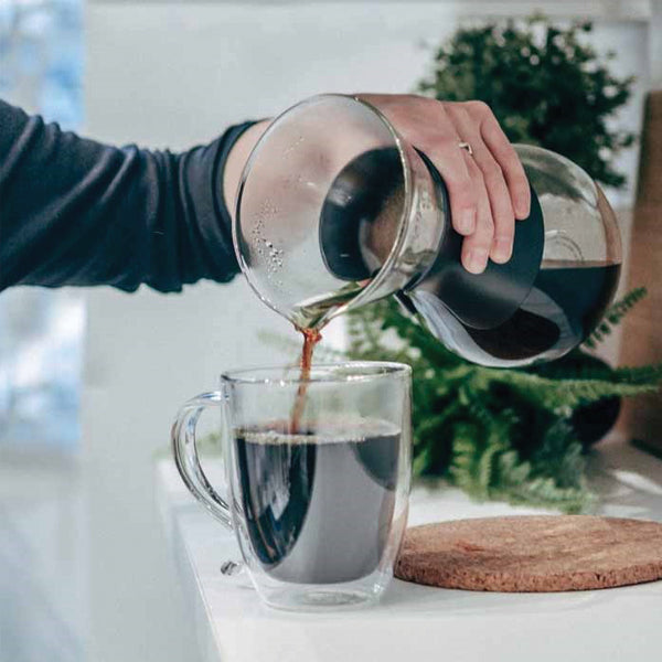 GROSCHE Austin G6 Pour Over Coffee Maker - Durable Glass Dripper for Specialty Coffee - Perfect for Home, Office & Camping Brewing