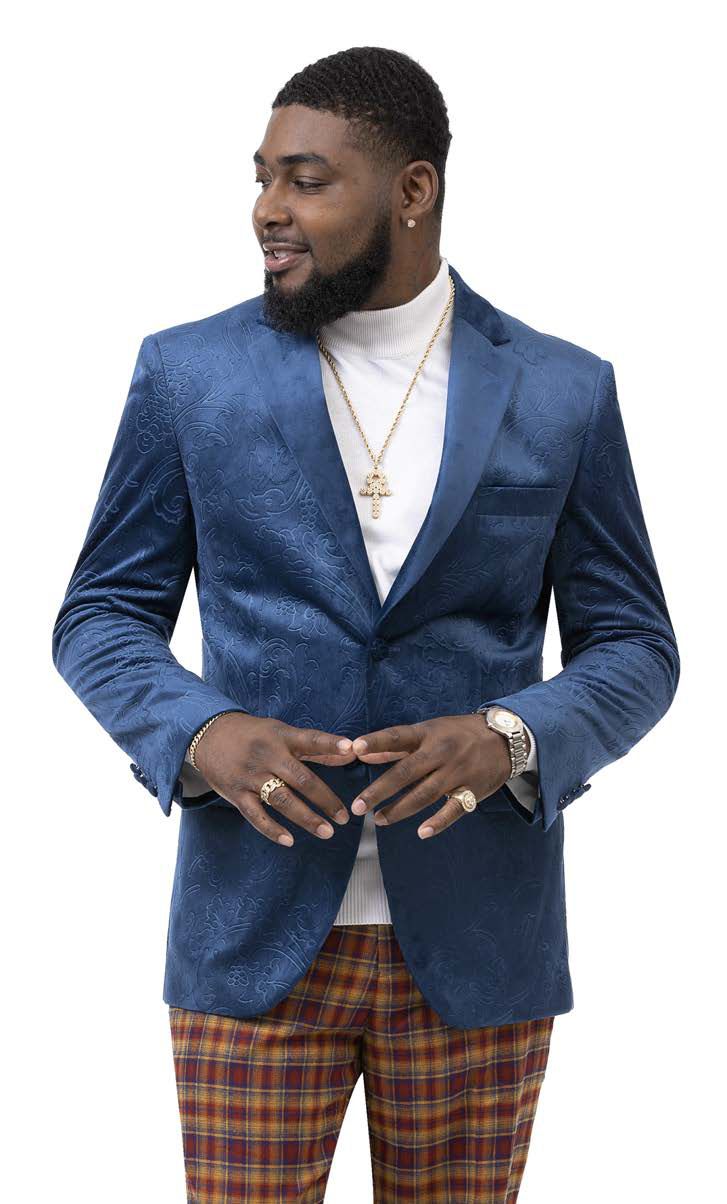 EJ Samuel Aqua Blazer J37 - Men's Slim Fit Navy Blue Blazer (Size 40R Only) | Final Sale | Perfect for Business Meetings, Weddings & Formal Events