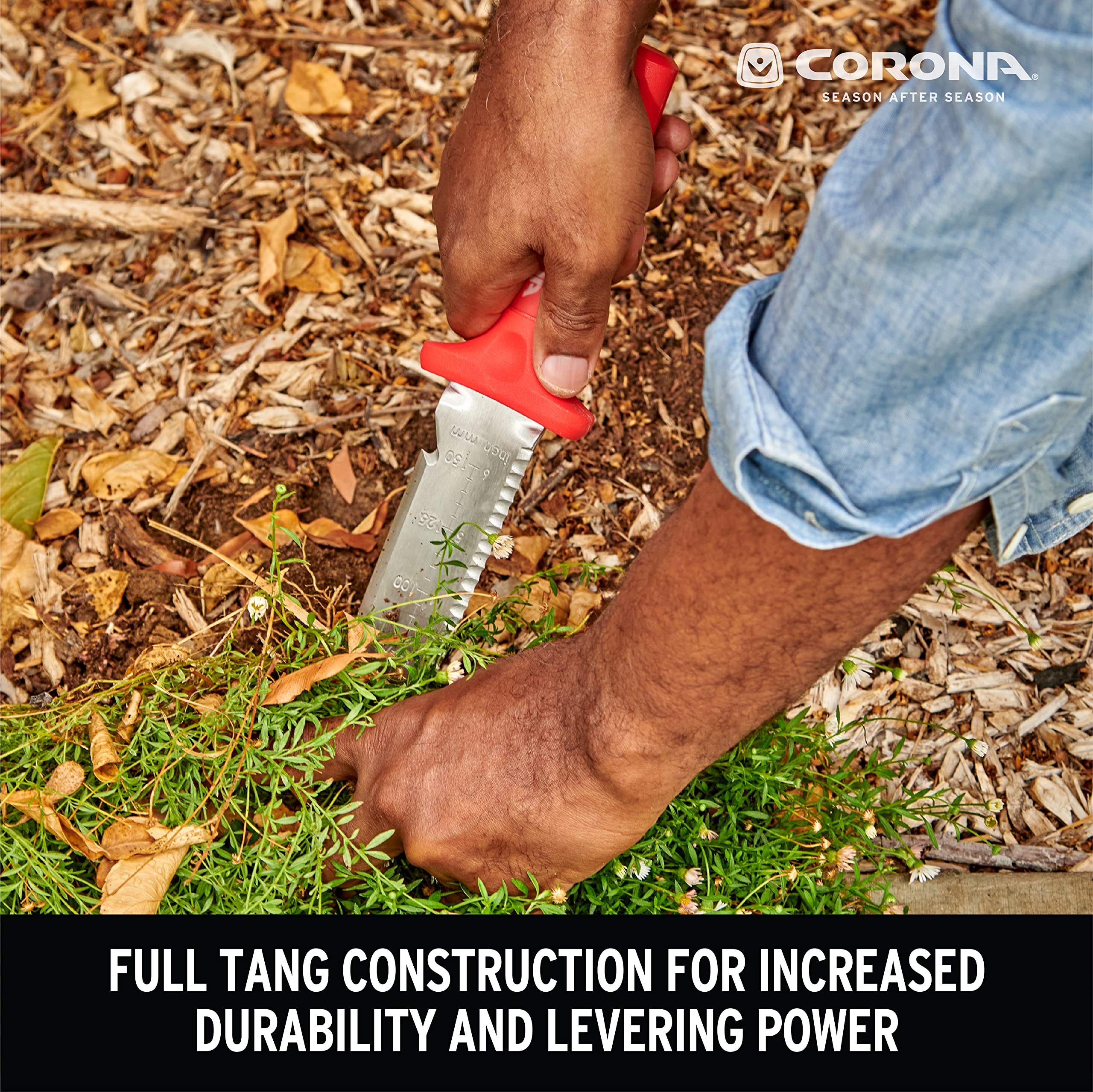 Corona Tools CT15409 Hori Hori Garden Knife - 7 Inch Stainless Steel Blade with Sheath - Best for Weeding, Digging & Planting - Perfect for Gardening, Landscaping & Outdoor Activities