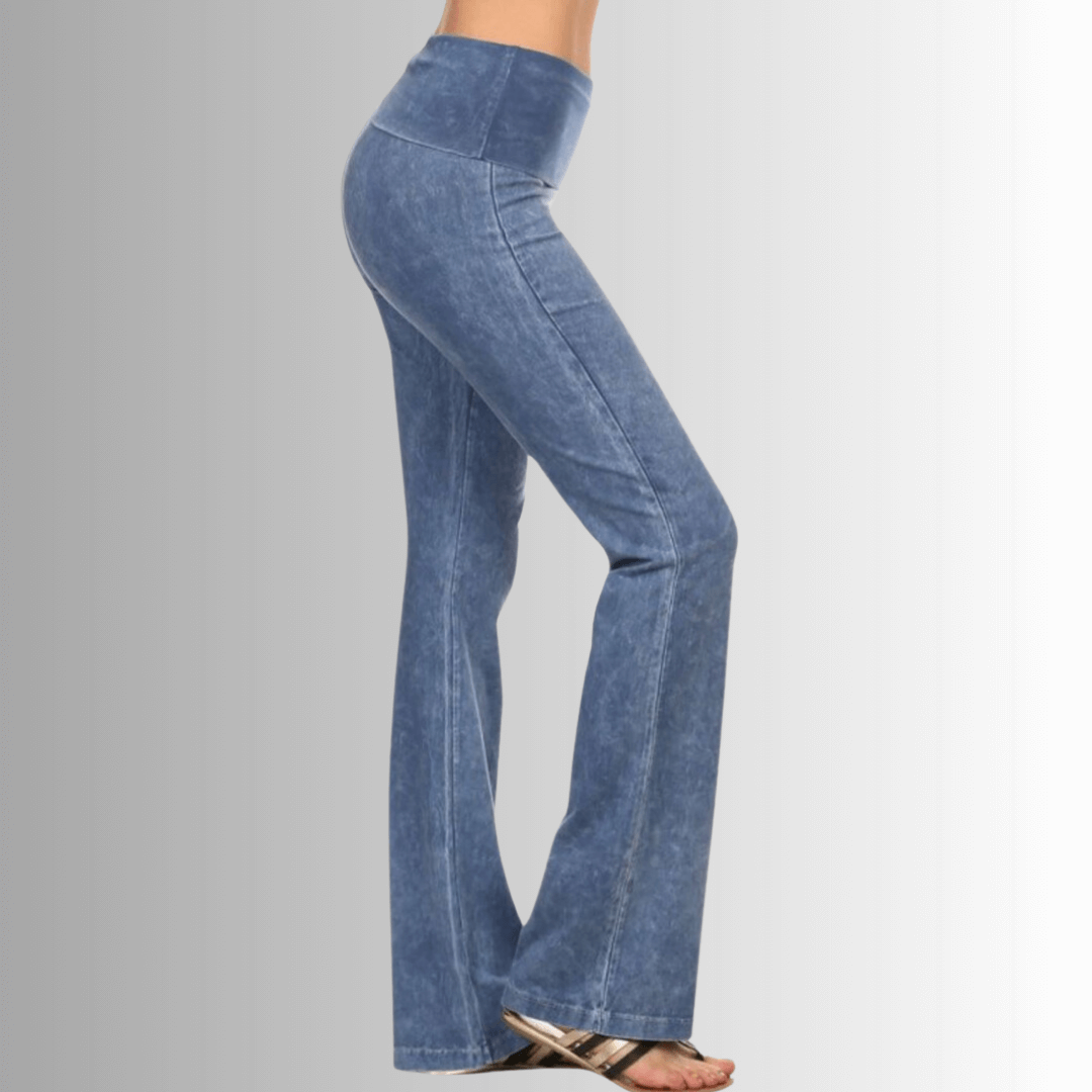 Bootcut Flare Mineral Washed Jeggings for Women - Made in USA | Stretchy Denim Pants for Casual Wear & Everyday Outfits
