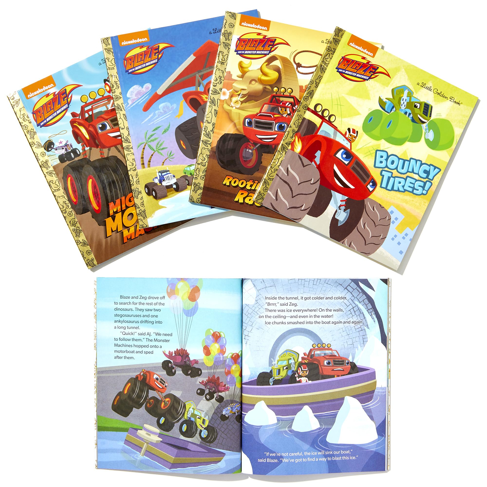 Blaze & Monster Machines 5 Little Golden Books - Kids Storytime Fun
