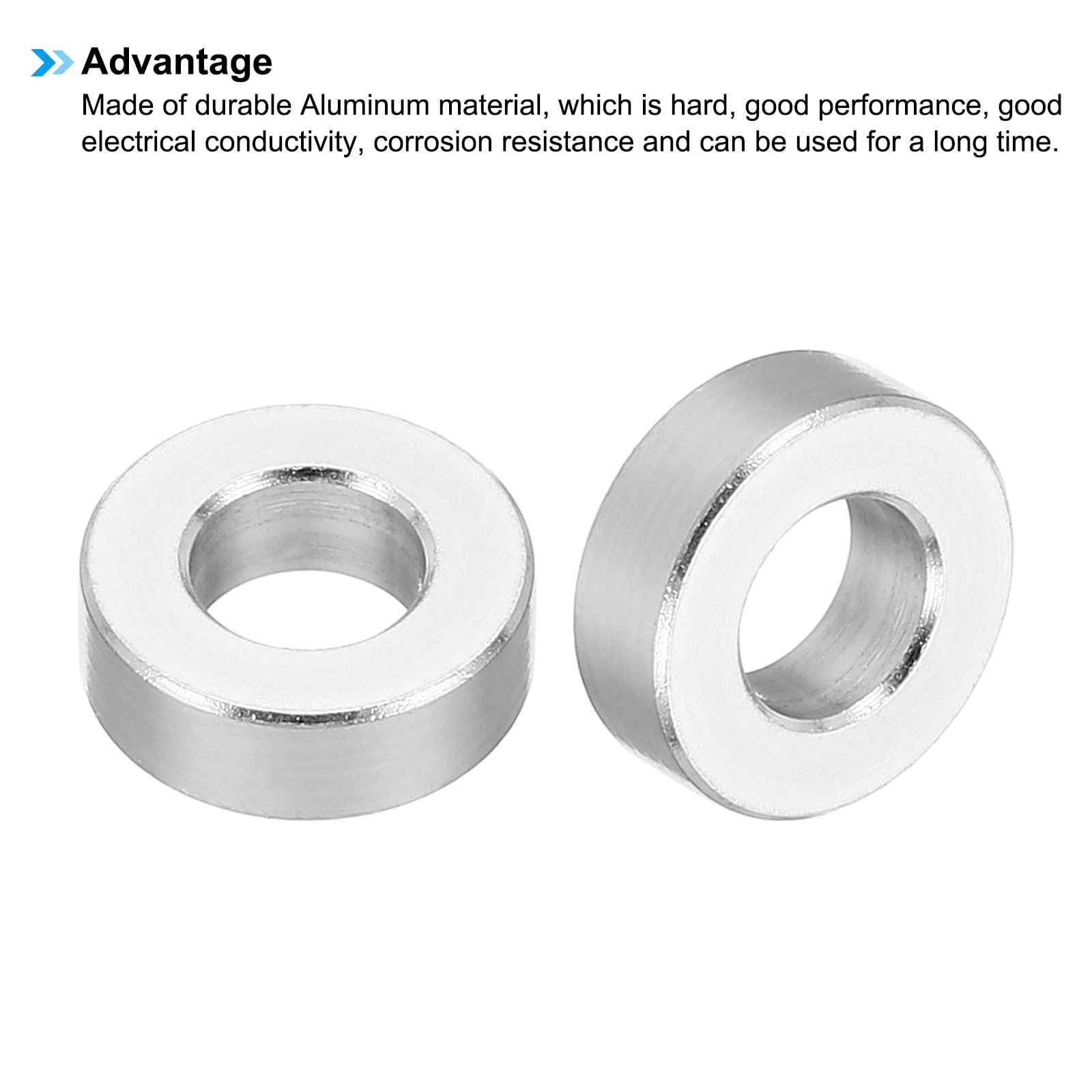 20 Pcs M6 Aluminum Spacers - 6.2mm ID x 12mm OD x 4mm L Round Metal Standoffs for 1/4