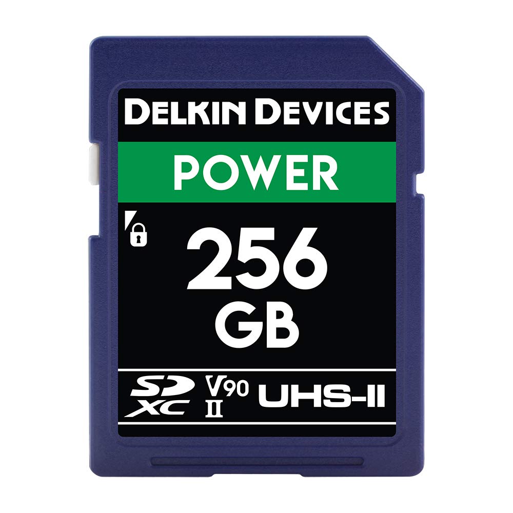Delkin Devices 256GB POWER SDXC UHS-II V90 Memory Card - High Speed 300MB/s for 4K/8K Video, DSLR & Mirrorless Cameras - DDSDG2000256 - Perfect for Professional Photography & Videography