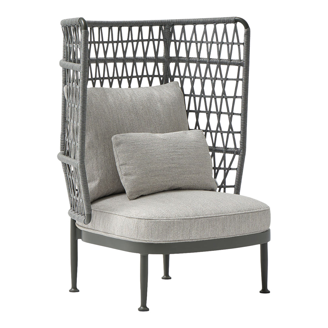 Premium Curio Outdoor High Back Lounge Chair - Comfortable Patio Furniture for Relaxing in Your Garden, Poolside, or Backyard