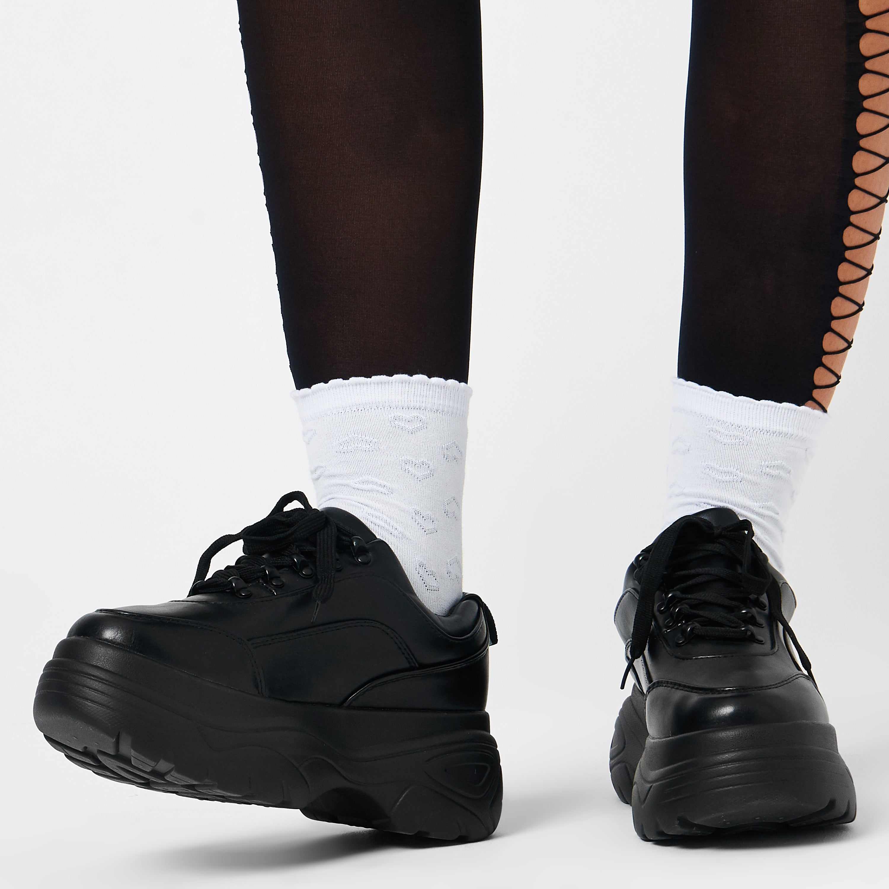 Jennie Striker Black Chunky Bubble Trainers - Stylish Women's Platform Sneakers for Casual Wear & Street Fashion | Perfect for Everyday Outfits, Running Errands & Trendy Looks