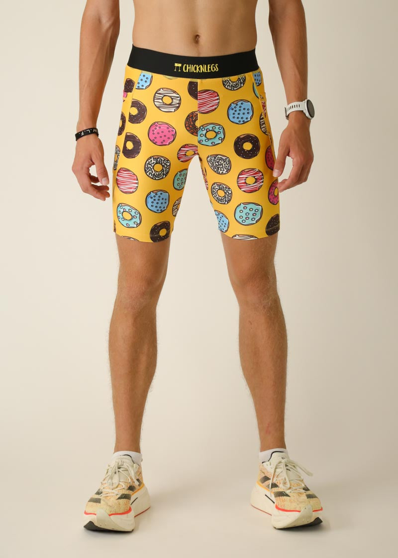Men's Running Half Tights with Moisture-Wicking Fabric - Salty Donuts 8