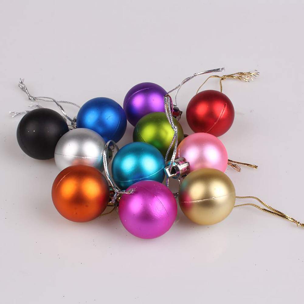24-Piece Shatterproof Plastic Christmas Tree Ornaments - Glitter, Shiny, Matte & Frosted Purple Ball Decorations for Holiday Xmas Tree Decorating | Indoor & Outdoor Festive Party Decor