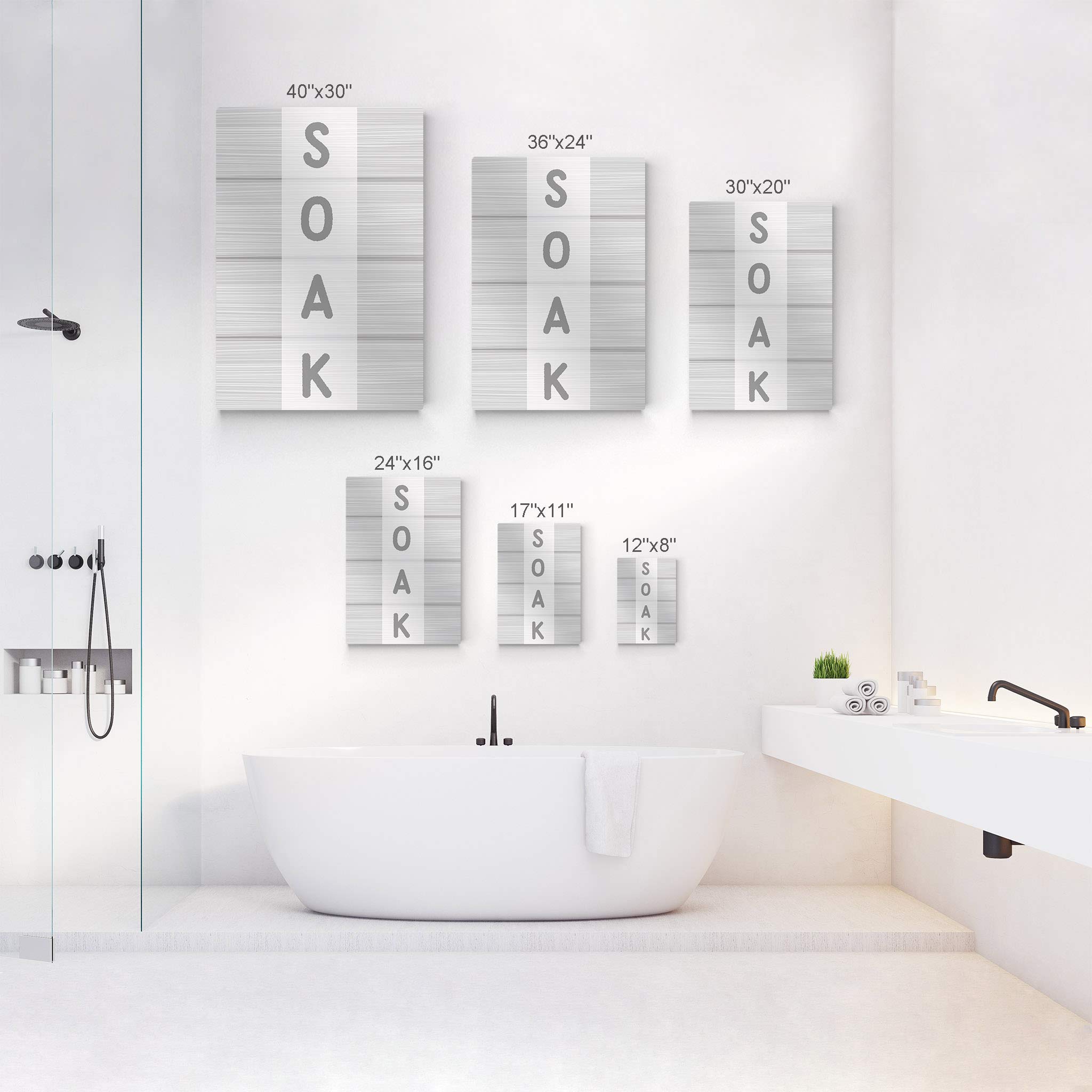 Funny Bathroom Sign - Metal Print Wall Art for Home & Bathroom Decor - Ready to Hang