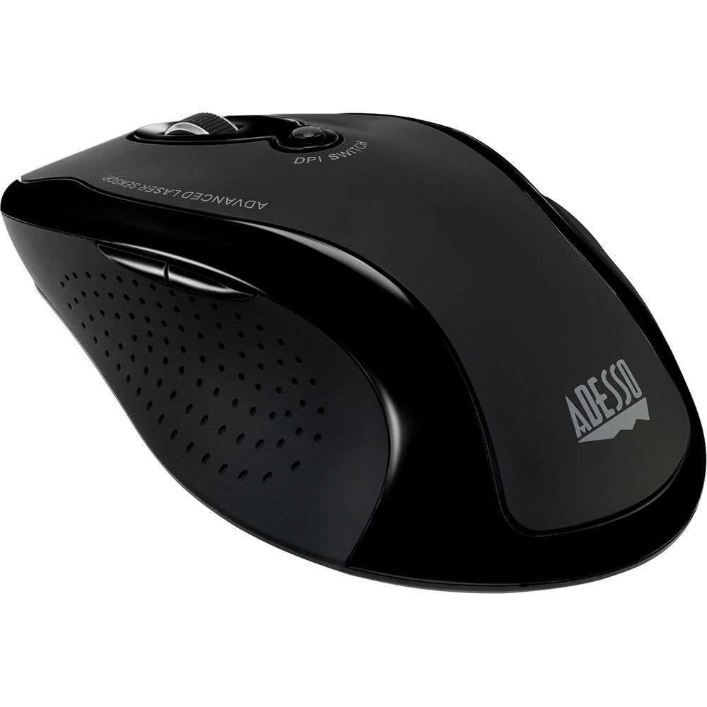 Adesso iMouse G25 Wireless Ergonomic Laser Mouse - Comfortable Computer Mouse for Office & Gaming - Perfect for Long Work Hours & PC Gaming Sessions