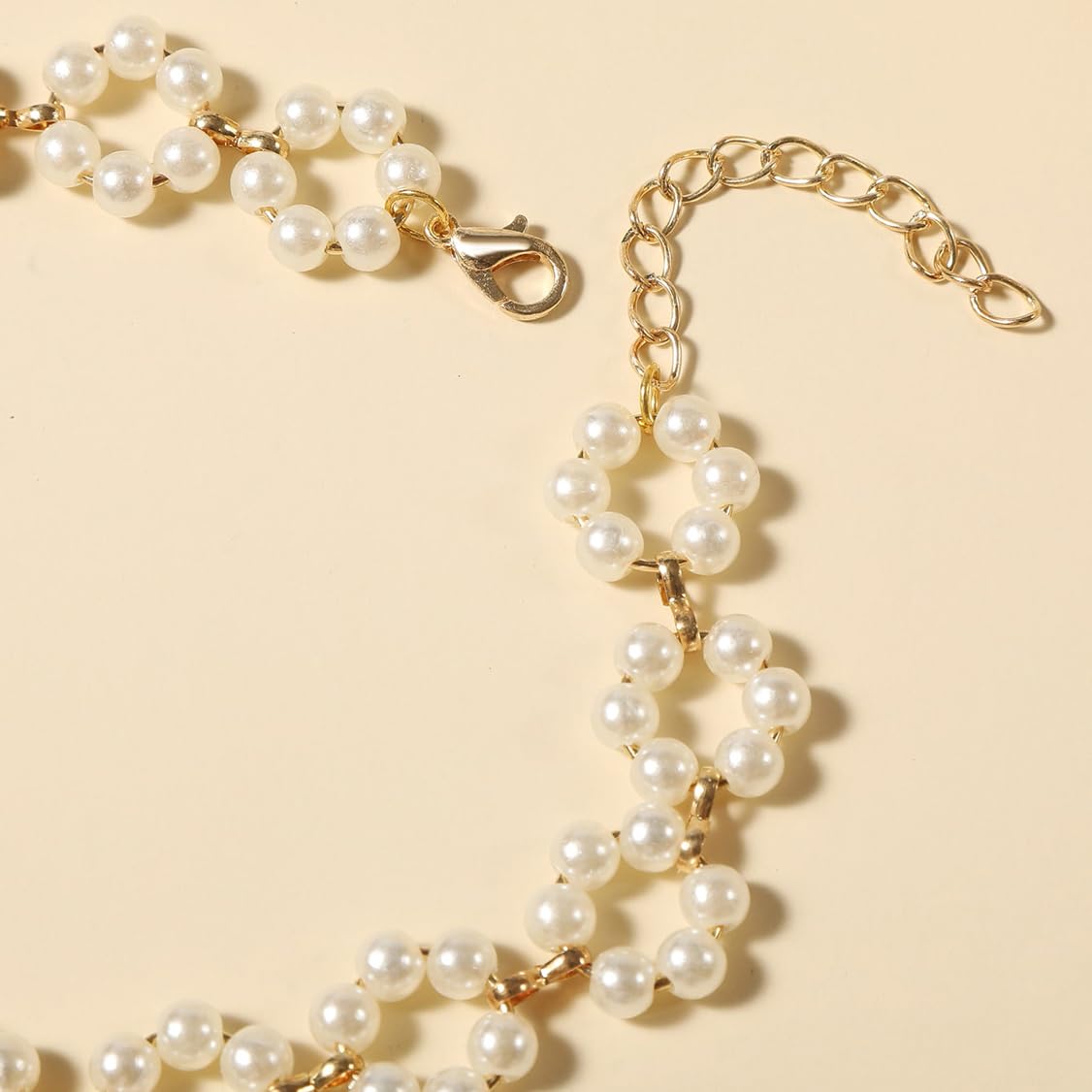 Shining Diva Fashion Pearl Choker Necklace for Women - Elegant Layered Chain Pendant Collar Jewelry Gift for Girls | Perfect for Parties, Weddings & Date Nights (14633np)