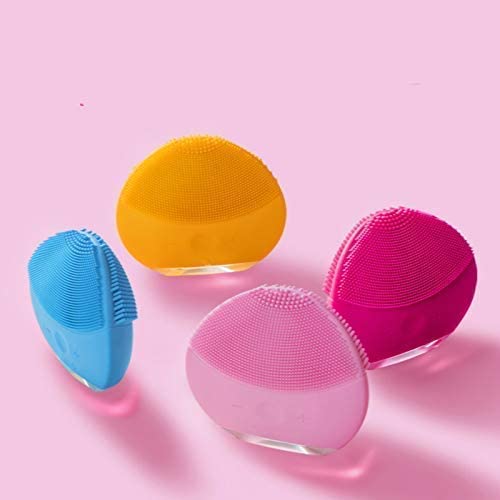 Reckon® Ultra Hygienic Soft Silicone Facial Cleansing Brush - Waterproof Vibrating Face Brush for Deep Cleansing & Gentle Exfoliation with Inductive Charging (Random Color) | Perfect for Daily Skincare Routine, Travel & Spa-Like Experience at Home