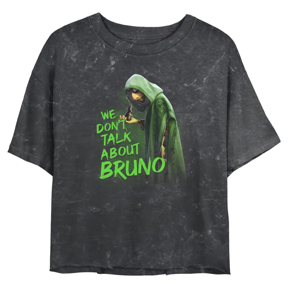 Disney Encanto Bruno Character Women's Vintage Wash Short Sleeve Crop T-Shirt | Casual Graphic Tee for Fans, Summer Outfits & Disney Theme Parks