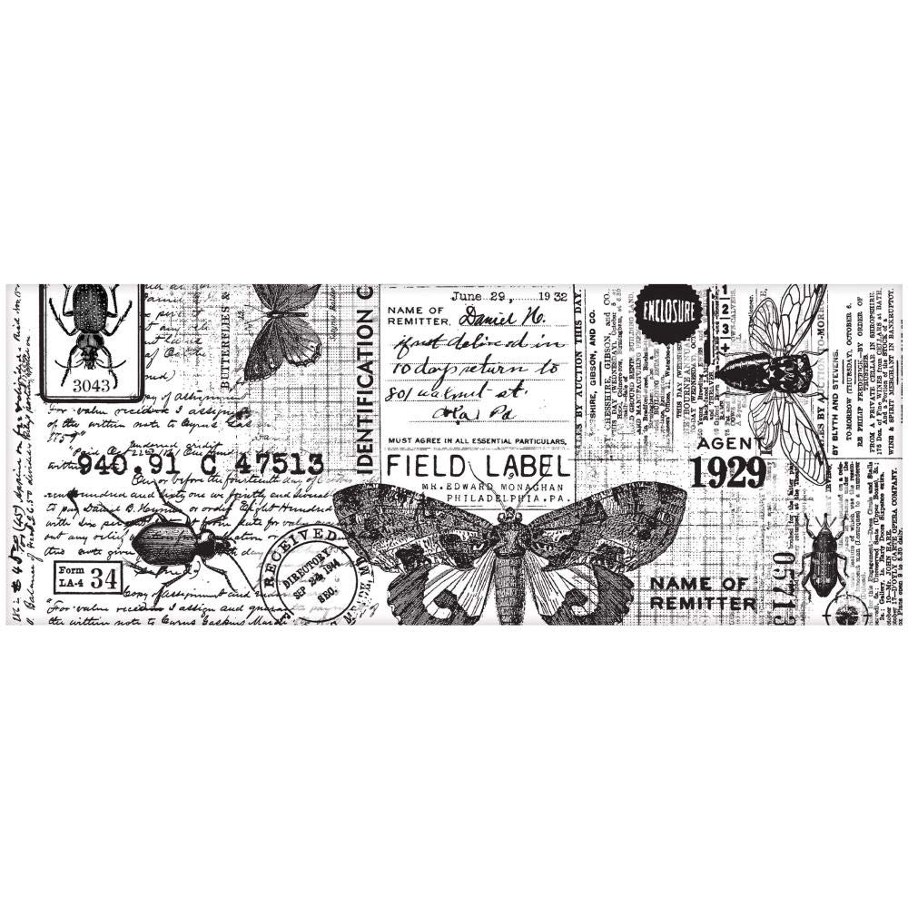 Tim Holtz Idea-Ology Collage Paper Rolls - Entomology, Botanical & Aviary Designs - 3-Pack for Scrapbooking, Junk Journaling & Mixed Media Art Projects