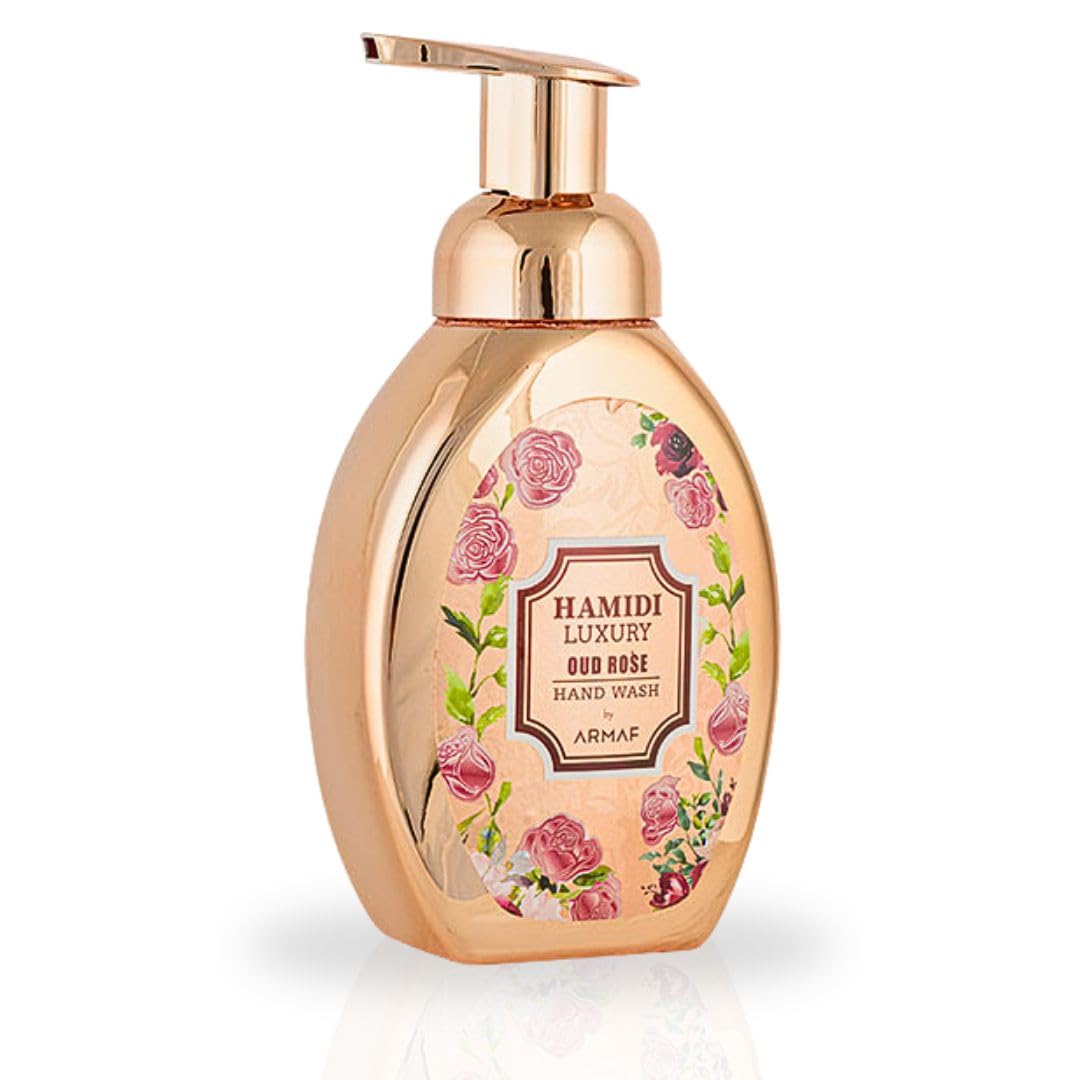 Premium Oud Rose Scented Hand Wash - 350ml (11.9 OZ) Luxury Liquid Soap with Skin Nourishing Formula - Hydrating & Moisturizing for Soft Hands - Perfect for Home, Spa, and Gift Giving