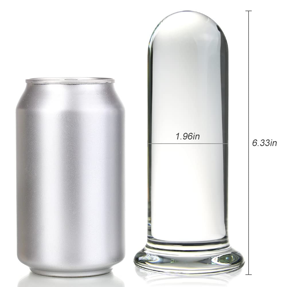 Premium FST Large Glass Dildo - Crystal Clear Penis Shaped Anal Plug & Trainer for Women & Men | Safe & Smooth Adult Sex Toy for Couples & Solo Play | Perfect for Anal Training, BDSM & Sensual Exploration