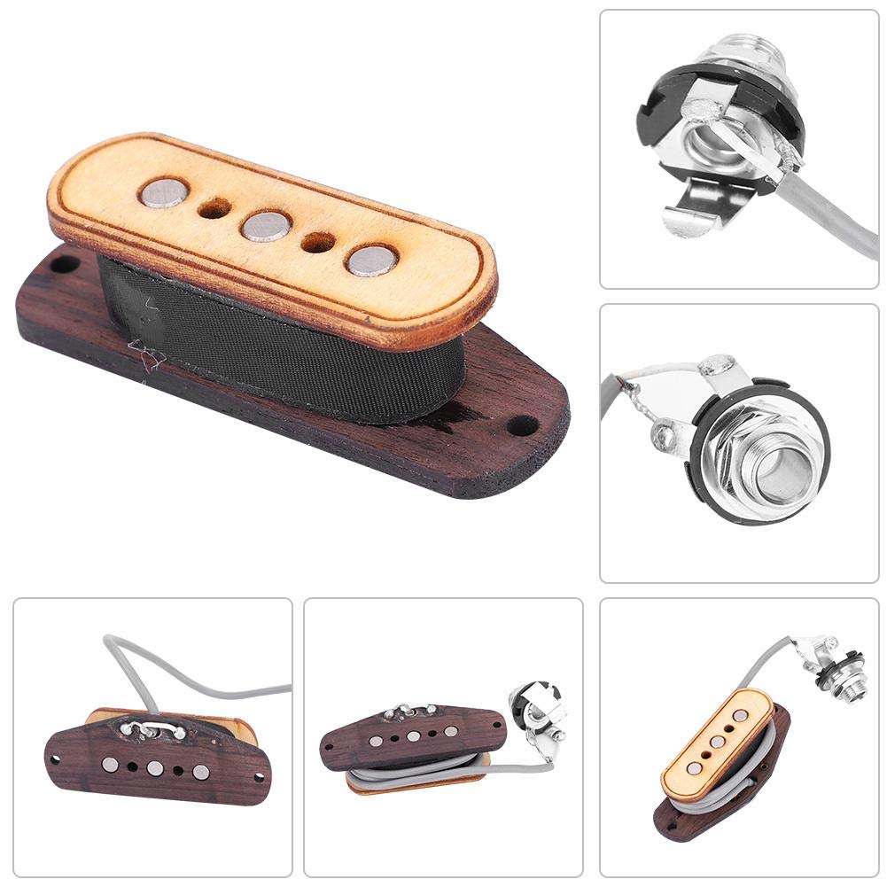 3 String Cigar Box Guitar Pickup - Pre-Wired with Input Jack for Easy Replacement & Repair | Perfect for DIY Cigar Box Guitar Builds & Upgrades