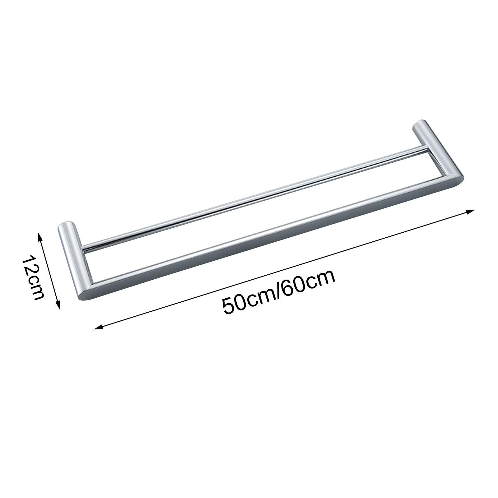 Stainless Steel Wall Mounted Towel Rack - 23.6 Inch Brushed Nickel Double Towel Bar for Bathroom & Kitchen, Durable 304 SUS Towel Holder - Perfect for Spa, Hotel, or Home Decor (60cm/23.6