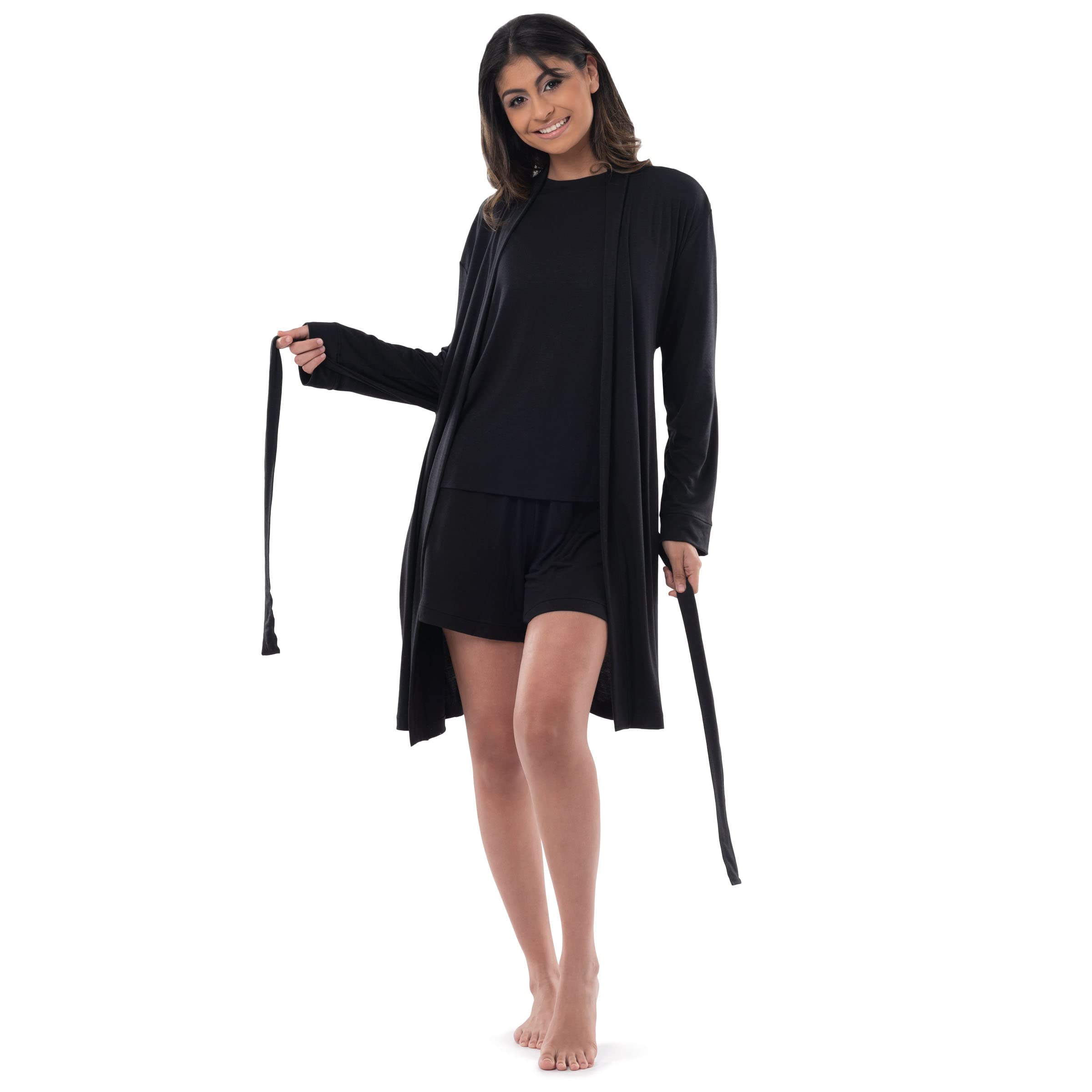 Fruit of the Loom Women's Breathable Cotton Robe - Soft Lounge Robe for Home, Spa & Relaxation
