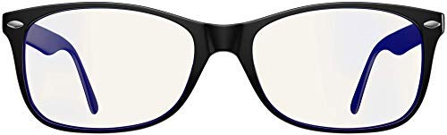 Swanwick Blue Light Blocking Glasses for Women & Men - Anti Eyestrain & Headache Relief for Computer, Gaming, TV & Phone Use - Sleep Aid Glasses - Classic Day Swannies (Regular, Black) - Perfect for Office Work, Online Classes & Nighttime Screen Use