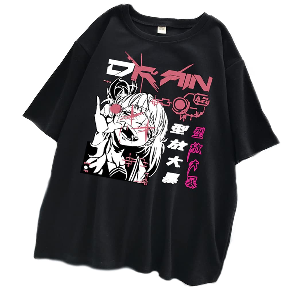 Women's Harajuku Gothic Y2K Aesthetic Alternative Rock Street Style Anime Graphic Short Sleeve T-Shirts | Trendy Alt Fashion for Concerts, Cosplay & Casual Outfits