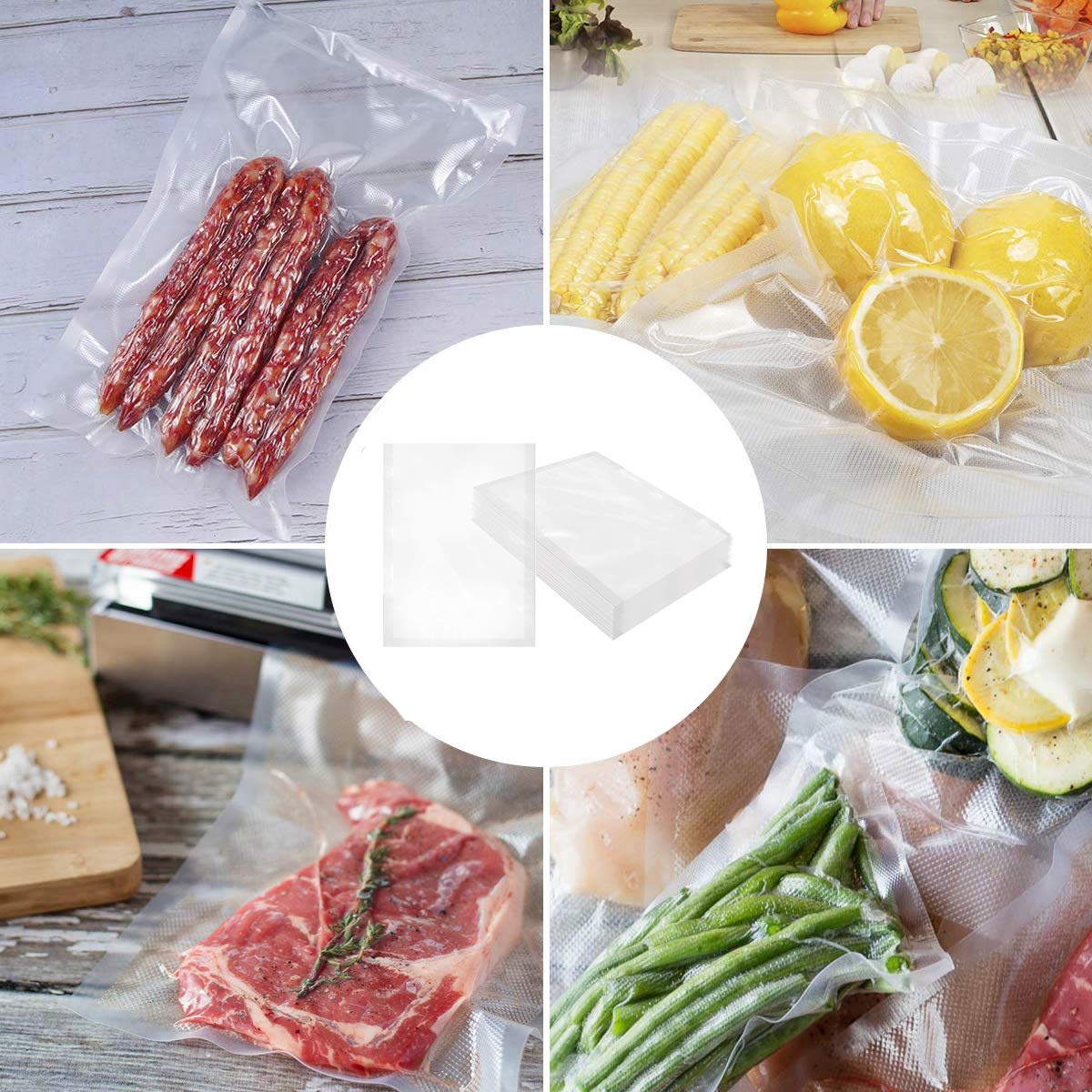 APQ 1000 Pack 6x8 Inch Clear Vacuum Sealer Bags, 3 Mil Thickness | USDA Approved Food Grade Polyethylene Storage Bags | Ideal for Sous Vide, Meal Prep, Freezer Storage & Commercial Food Packaging