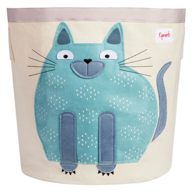 3 Sprouts Storage Bin for Cats - Organize Pet Toys & Supplies - Perfect for Home, Nursery & Playroom Storage