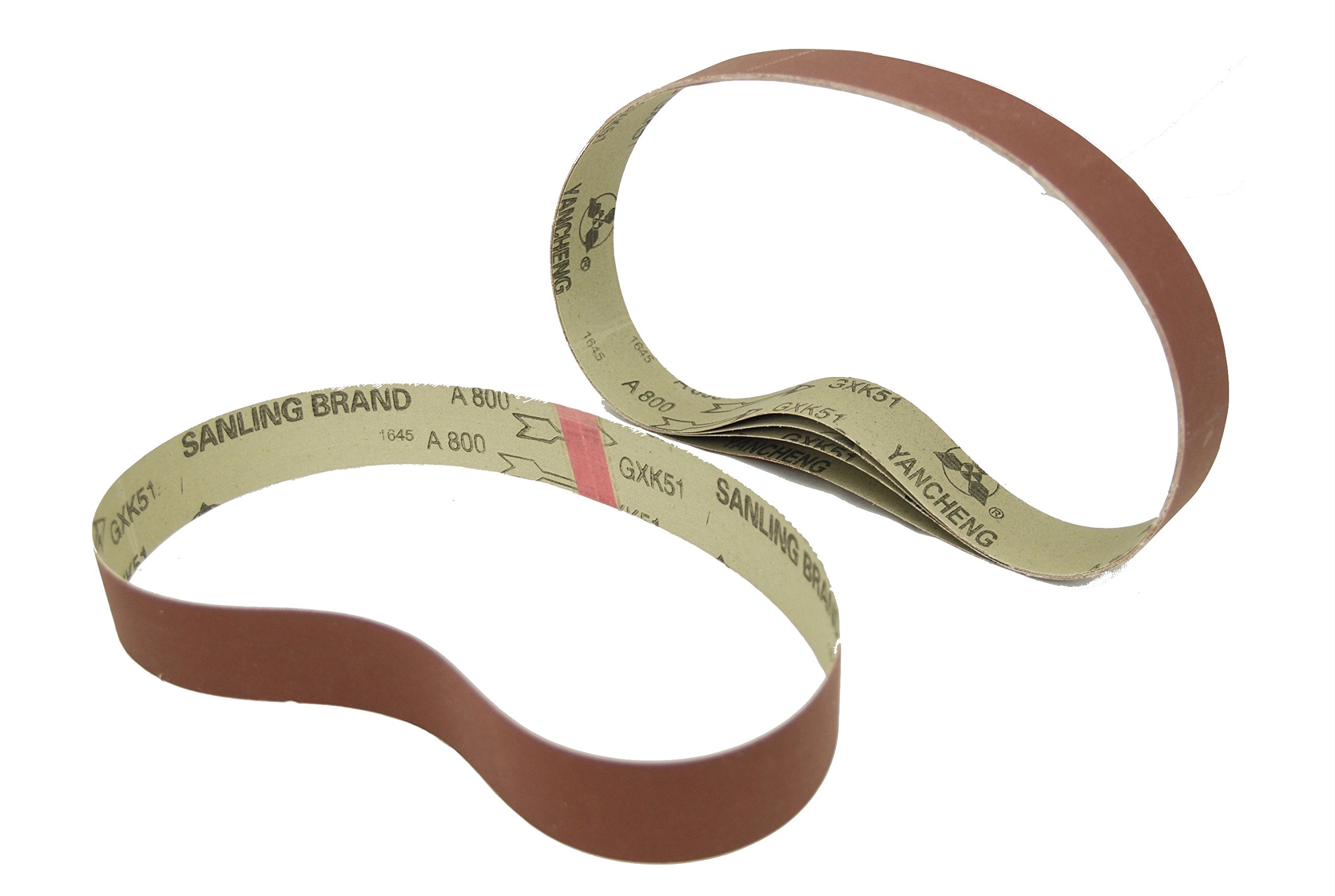 **BLUEROCK Tools 5-Pack #800 Grit Aluminum Oxide Sanding Belts for BBS-40A Polisher Grinder – Premium CN Sandpaper for Metal, Wood & Automotive Finishing**