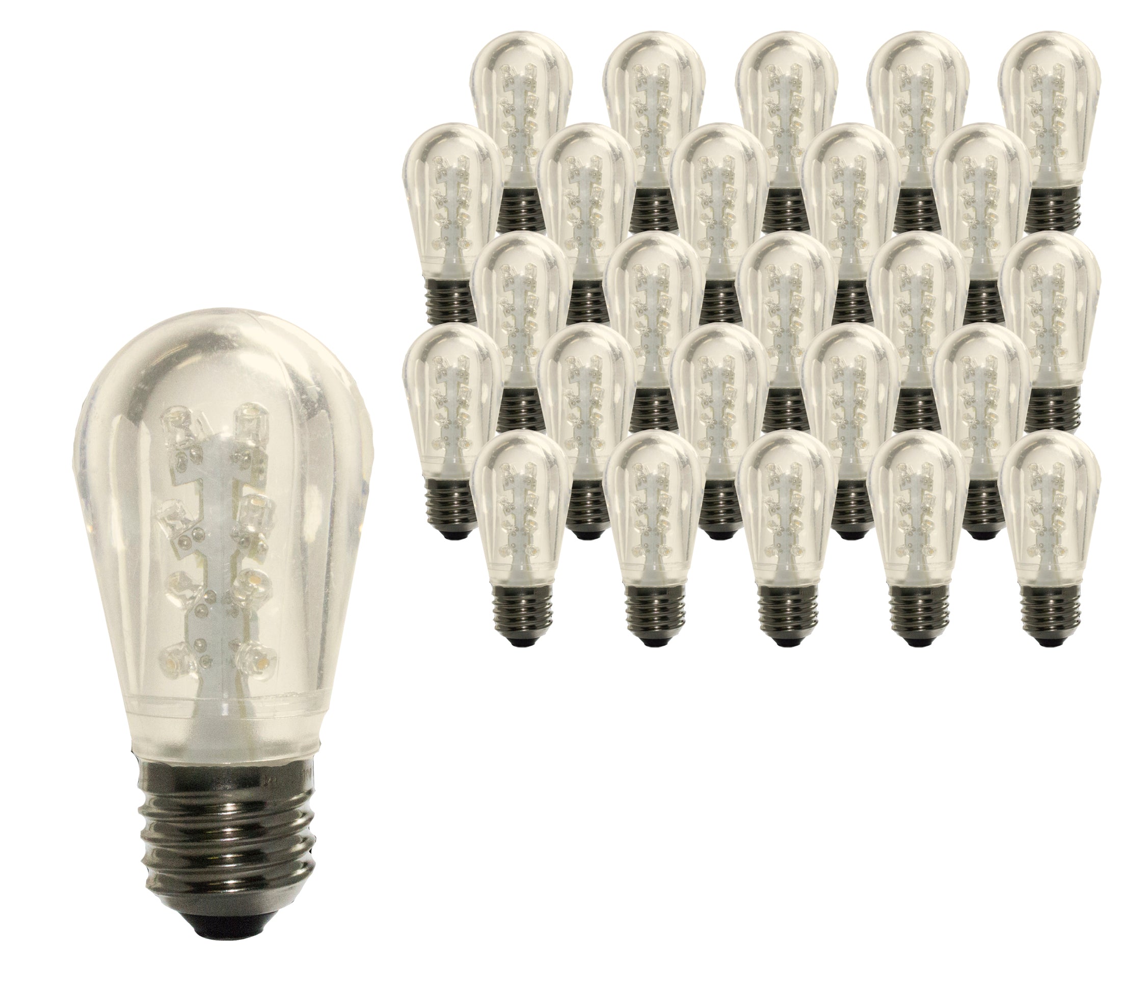 25 Pack T50 Pure White Dimmable LED Replacement Bulbs - Energy Efficient A19 Light Bulbs for Home, Office, Bedroom, and Living Room Lighting