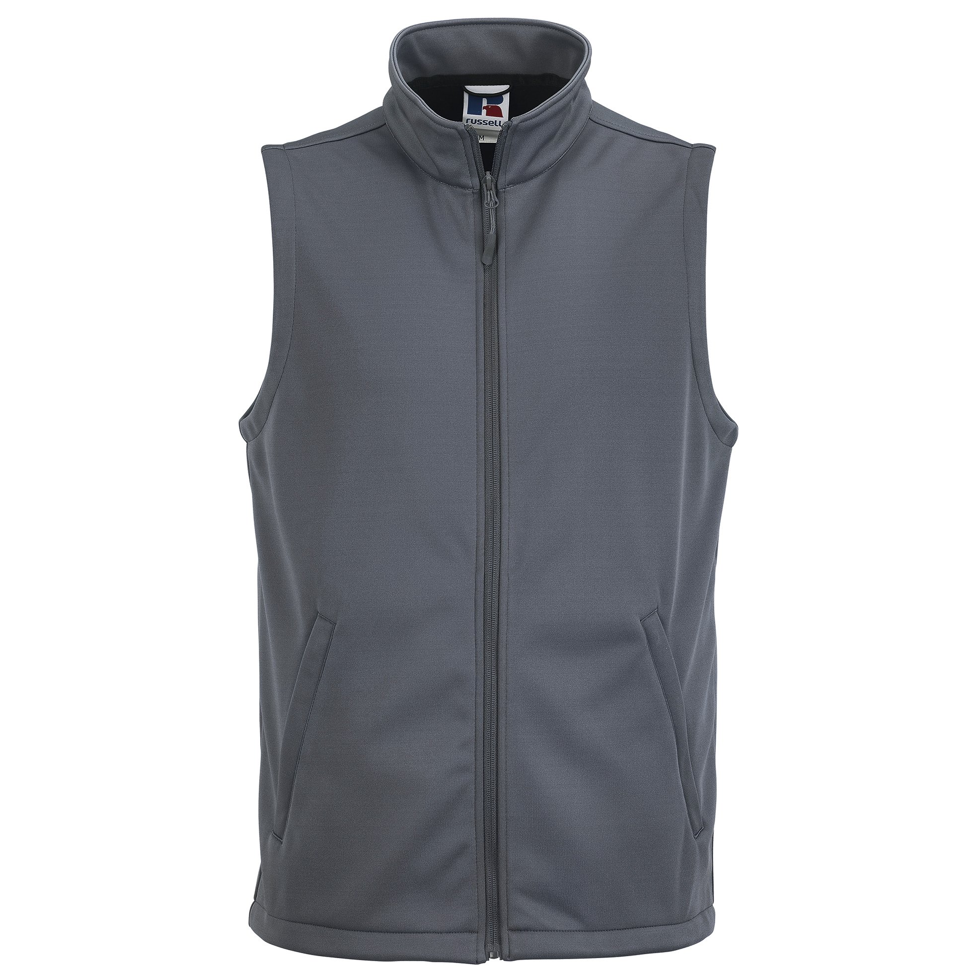 Russell Athletic Men's Smart Softshell Vest Jacket - Lightweight, Warm & Water-Resistant for Outdoor Activities, Hiking & Casual Wear
