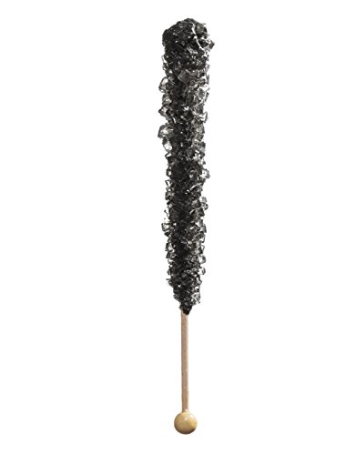 Black Cherry Flavored Rock Candy on a Stick - 48 Individually Wrapped Pieces - Bulk Pack for Halloween, Birthday Parties & Candy Buffets