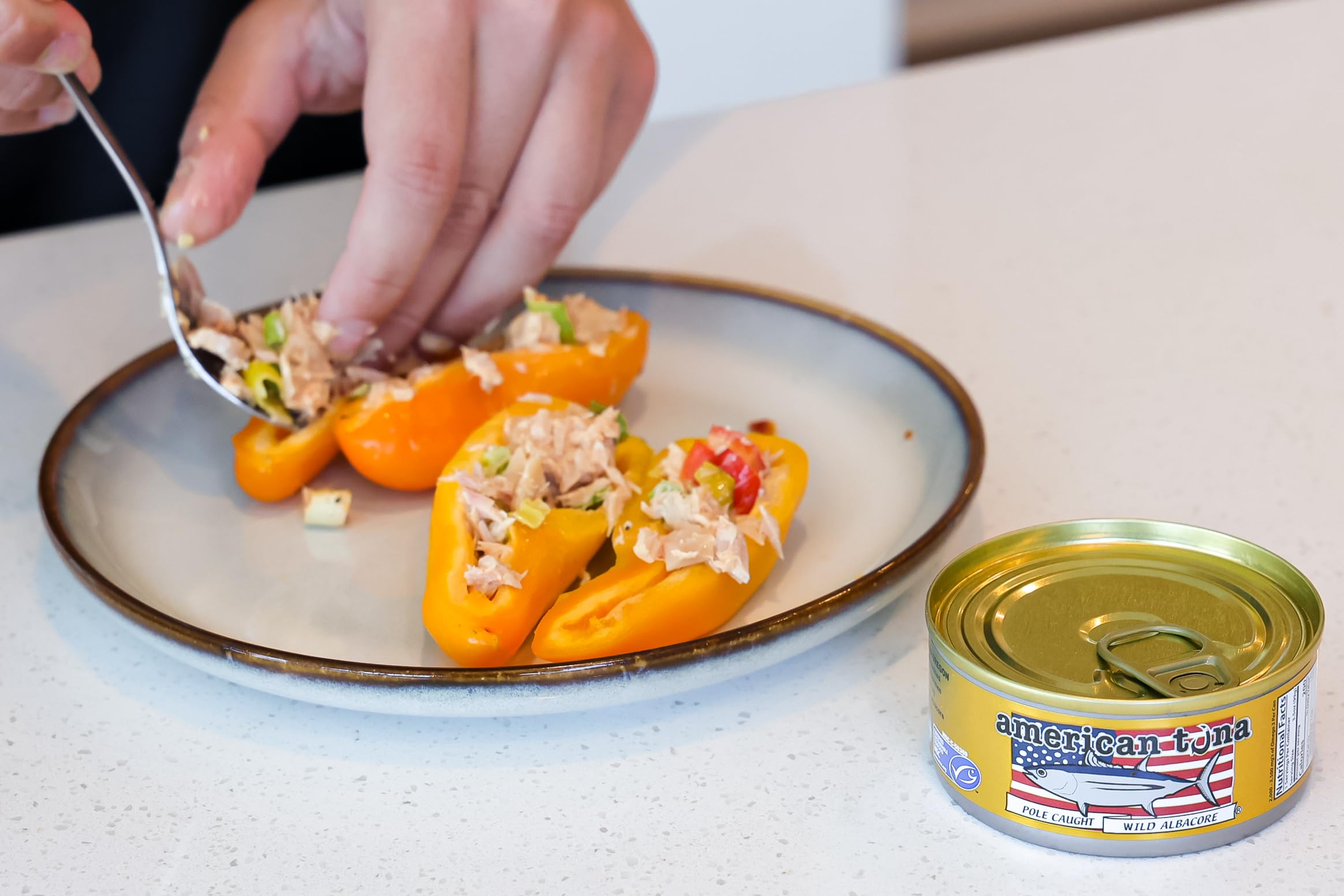 Premium Wild Albacore Tuna - MSC Certified, Sustainably Pole & Line Caught, Sea Salt Added | 3.5 oz Cans (Pack of 12) | High Protein, Omega-3 Rich Canned Fish for Salads, Sandwiches & Healthy Meals | American Tuna Brand