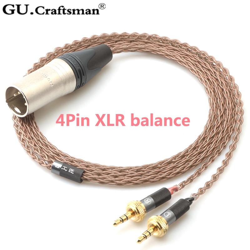 Premium GUCraftsman 6N OCC Copper Headphone Cable for Sony MDR-Z1R/Z7/Z7M2 - Audiophile-Grade Replacement Cable for Enhanced Sound Quality - Perfect for Studio Monitoring & Hi-Fi Listening