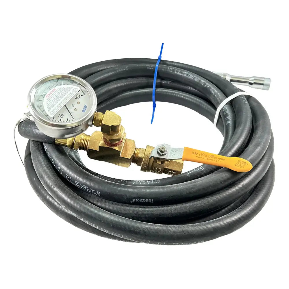 AA Large Bore Inflator with 25ft Hose - 0-160 PSI Gauge for Tires, Air Mattresses & Inflatables | Heavy Duty Air Pump for Cars, Trucks, Bikes & Pool Toys