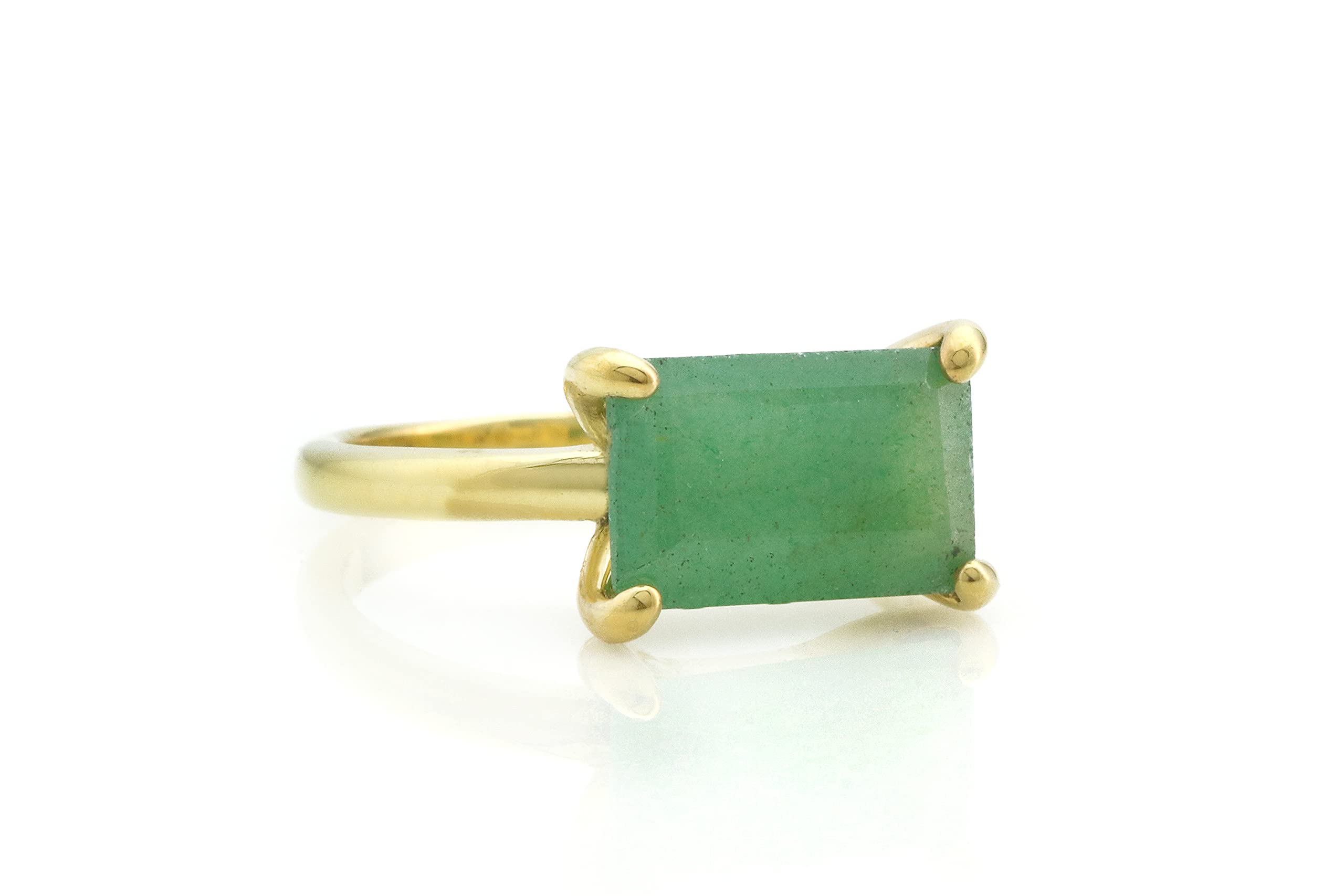 Dazzling Green Aventurine Ring for Women | Elegant Cocktail & Engagement Jewelry Gift