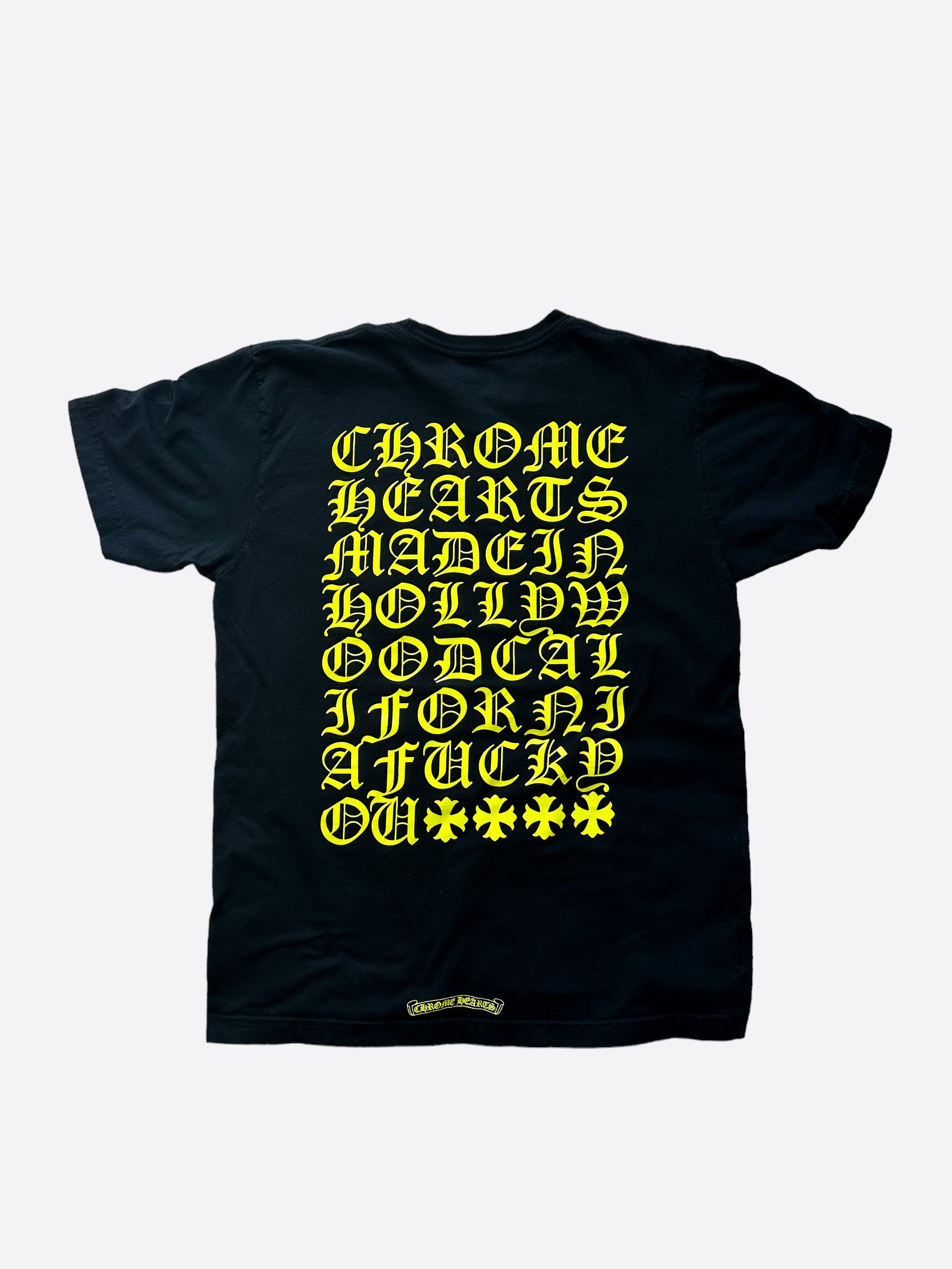 Chrome Hearts Black & Yellow Hollywood T-Shirt - Stylish Graphic Tee for Men & Women | Perfect for Casual Wear, Street Fashion & Concert Outfits