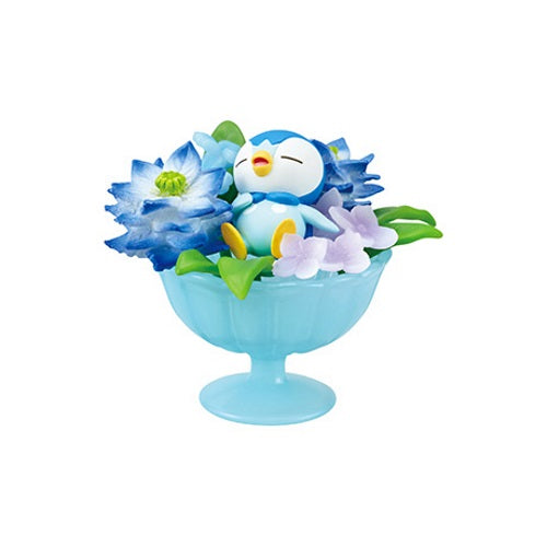 Pokemon Floral Cup Collection - 2 Re-Ment 3 Inch Mini Figures Set - Cute Pikachu & Eevee Collectibles for Home Decor, Office Display, and Gift Giving