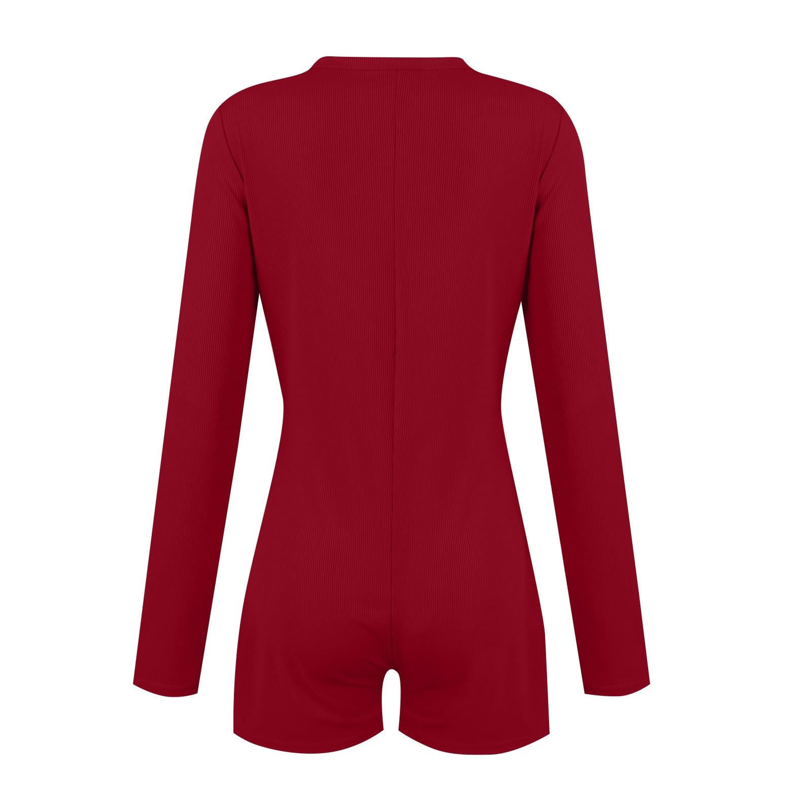 Women's Tummy Control Bodysuit - Long Sleeve Zipper Jumpsuit & Basic Top | Slimming Outfit for Work, Date Night & Everyday Wear