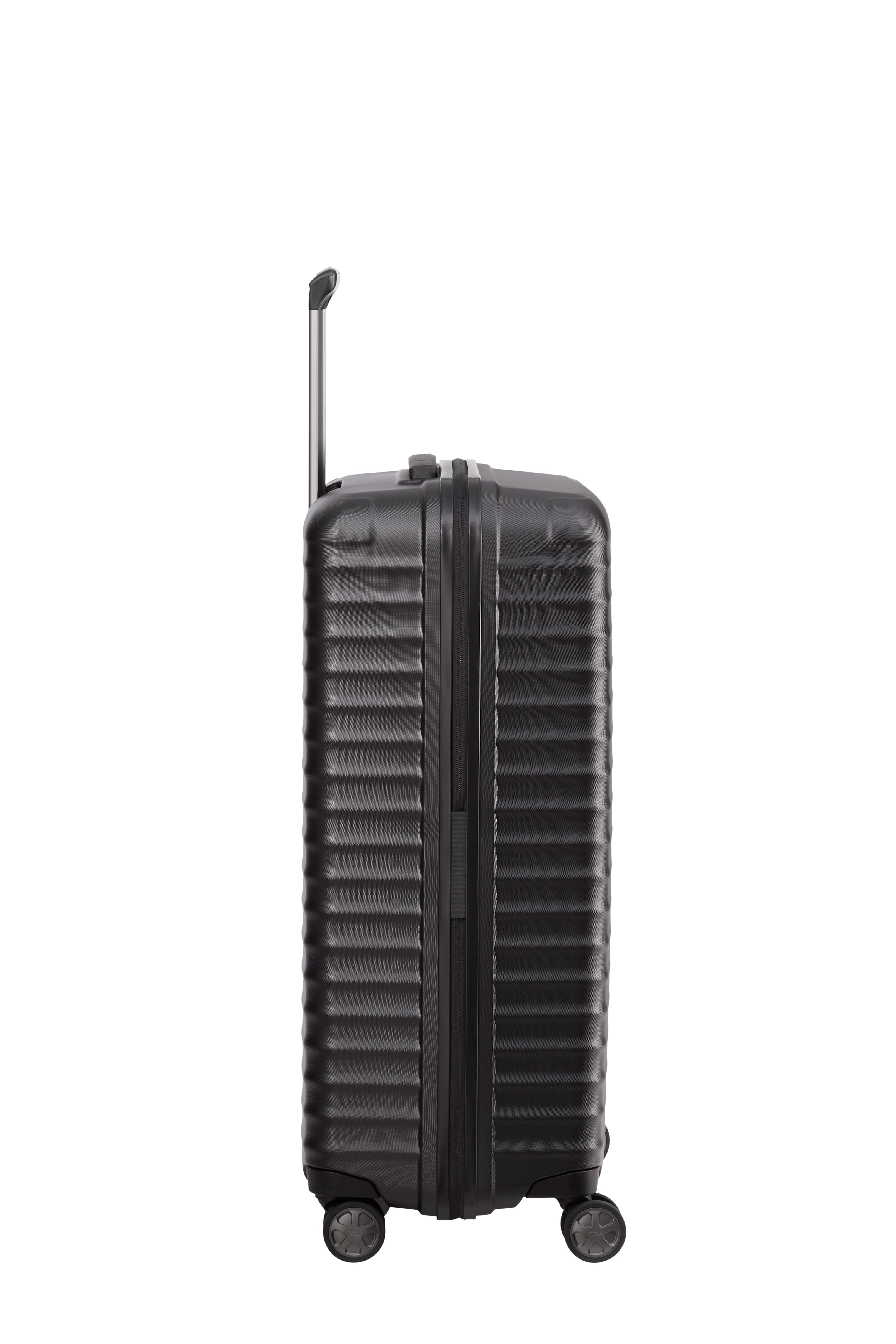 Titan LITRON Trolley L Large Luggage - Premium Expandable Suitcase with 360° Spinner Wheels for Travel, Business & Vacation (Black) - Perfect for Airlines, Road Trips & International Adventures