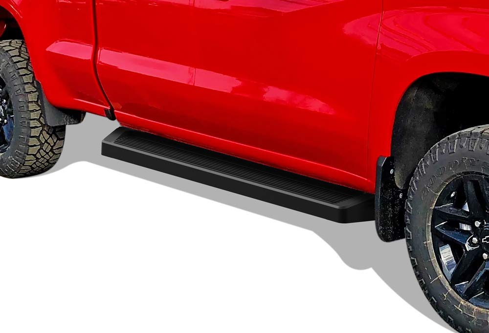 APS Nerf Bar Compatible with Chevy Silverado & GMC Sierra 1500 2019-2025 Extended Cab & 2500/3500 HD 2020-2025 (Excludes 2019 1500 LD) - Black Running Boards for Off-Road & Truck Accessories