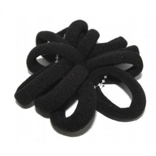 Mini Soft Hair Ties Black - Gentle No Damage Hair Elastics for Women & Girls - Perfect for School, Workout, Yoga and Everyday Use