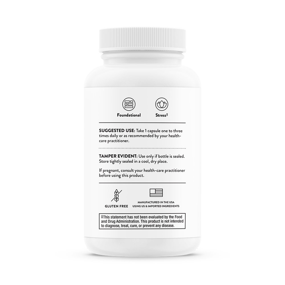 Thorne Stress B Complex (B107) - Premium Vitamin B Supplement for Stress Relief & Energy Boost - Supports Nervous System & Mental Clarity - Ideal for Busy Professionals & Students