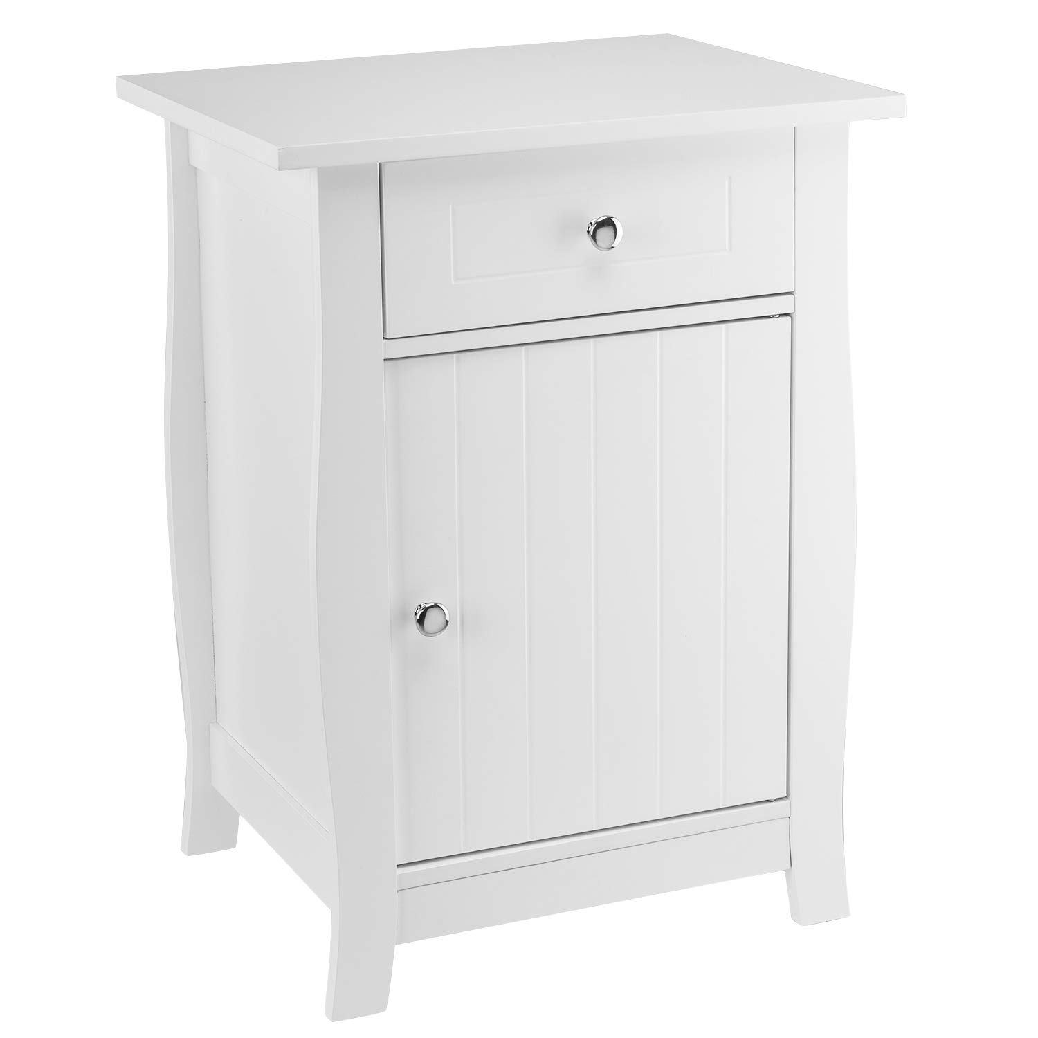 Bonnlo White Nightstand Set of 2 with Drawers & Storage - Perfect for Bedroom & Small Spaces