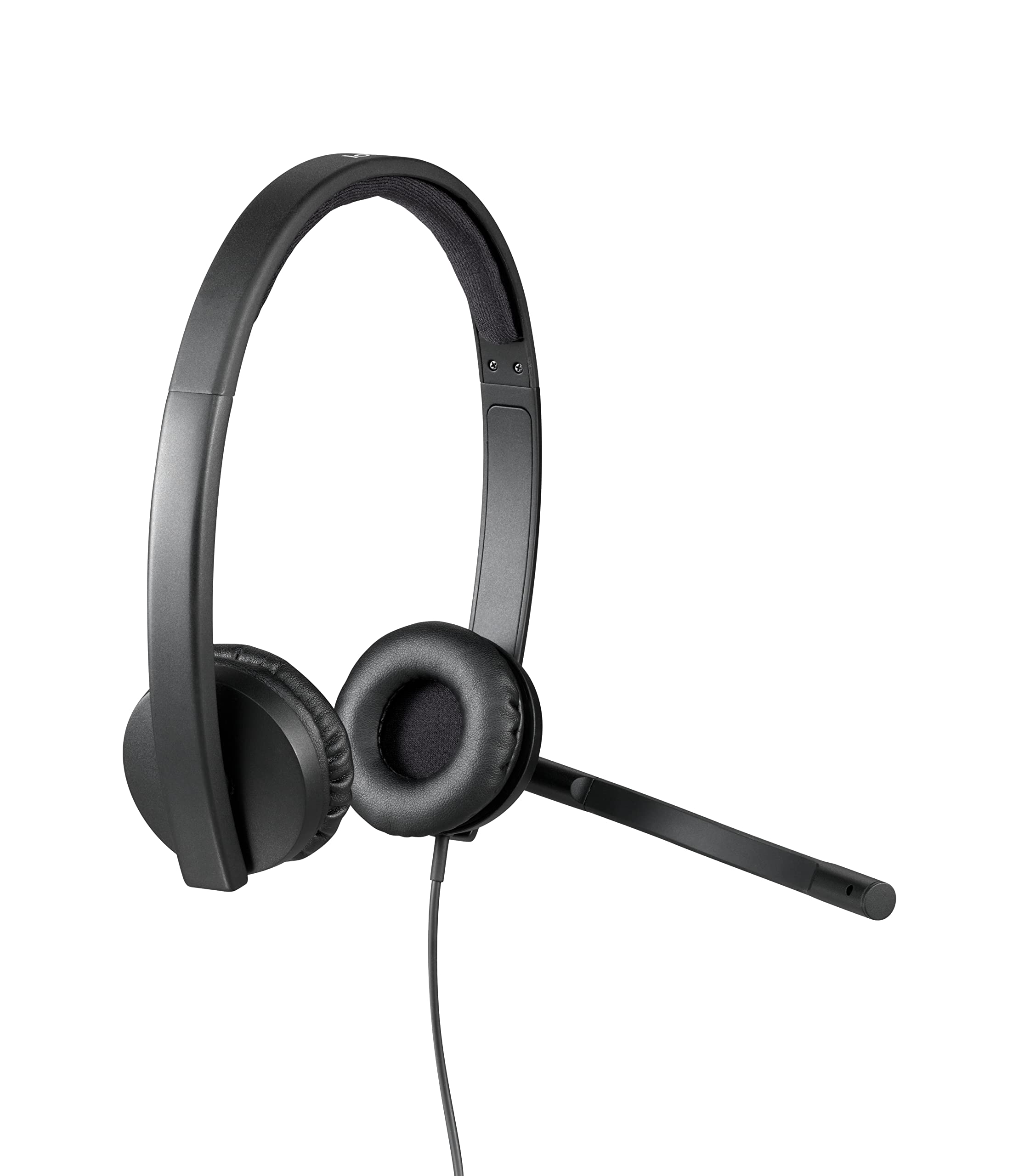 Logitech H570e Wired USB Headset with Noise-Canceling Microphone - Stereo Headphones for PC, Mac, Laptop - In-Line Controls, Mute Button & LED Indicator - Black | Perfect for Office Calls, Online Meetings & Remote Work