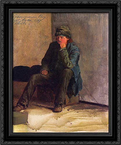 Albert Bierstadt Mormon Boy Salt Lake City 20x24 Framed Canvas Art - Vintage Western Wall Decor for Living Room, Office & Cabin