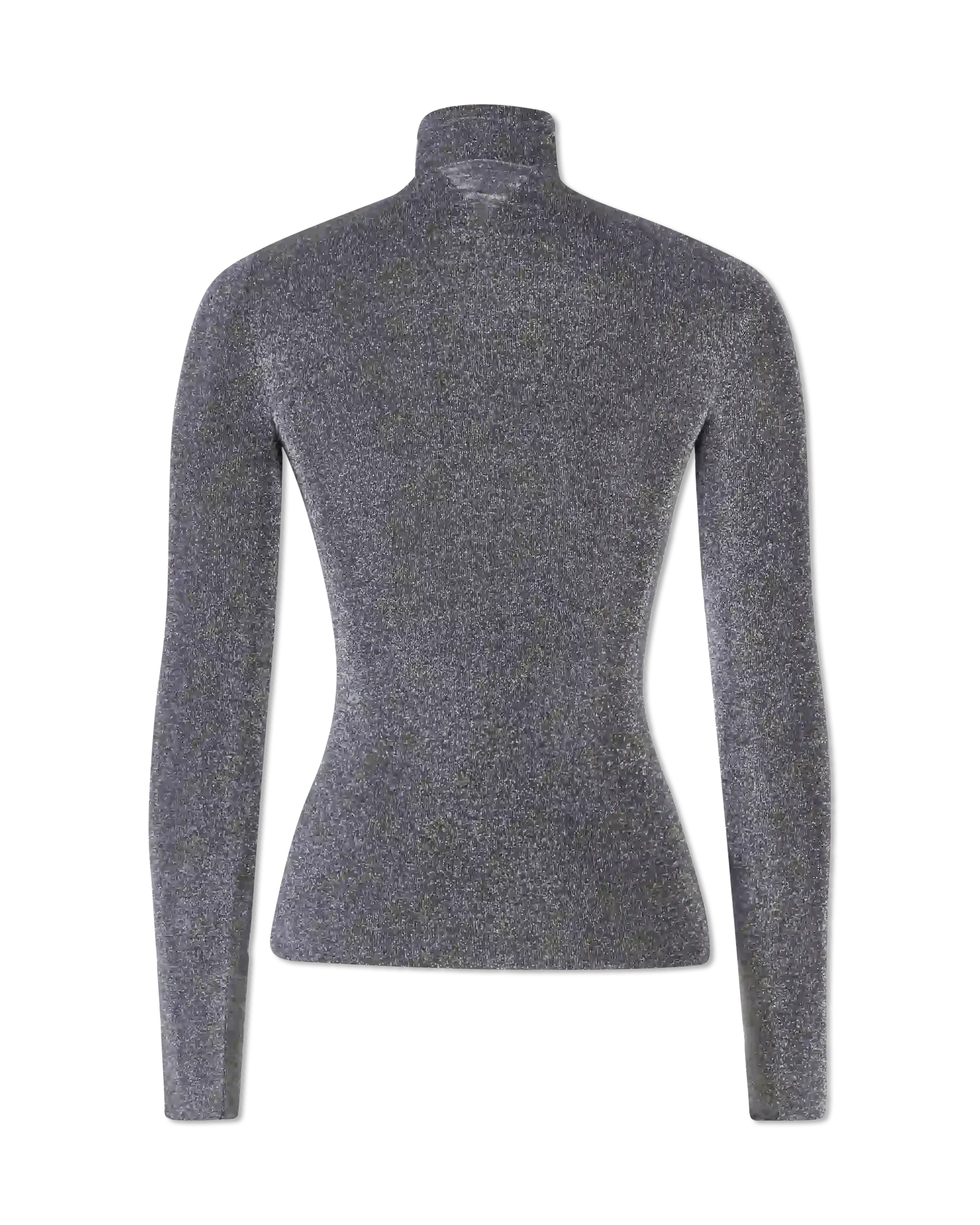 Metallic Lurex Ribbed Turtleneck Sweater - Women's Shiny Knit Top for Party & Holiday - Perfect for Christmas, NYE & Festive Occasions